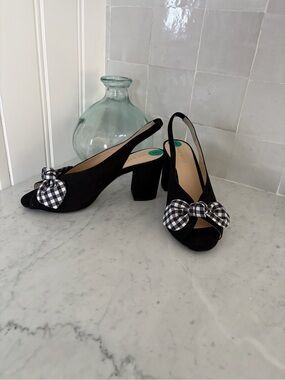 9 West Suede Slingback PeepToe NWT